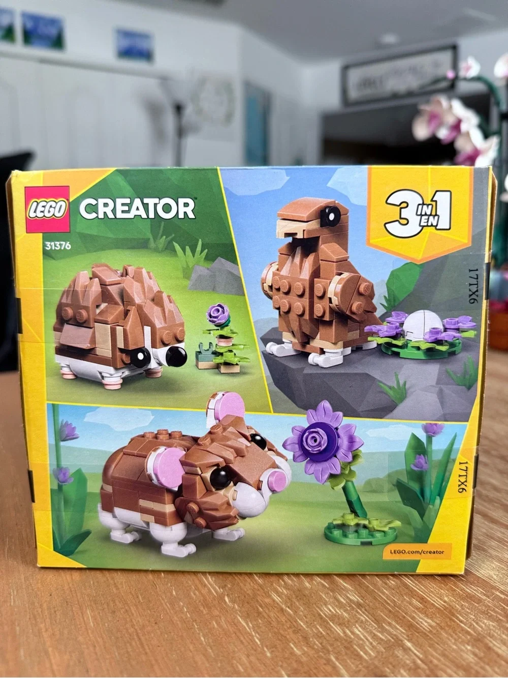 LEGO Creator 3in1 Hamster with Purple Flower 31376 - 166 pcs